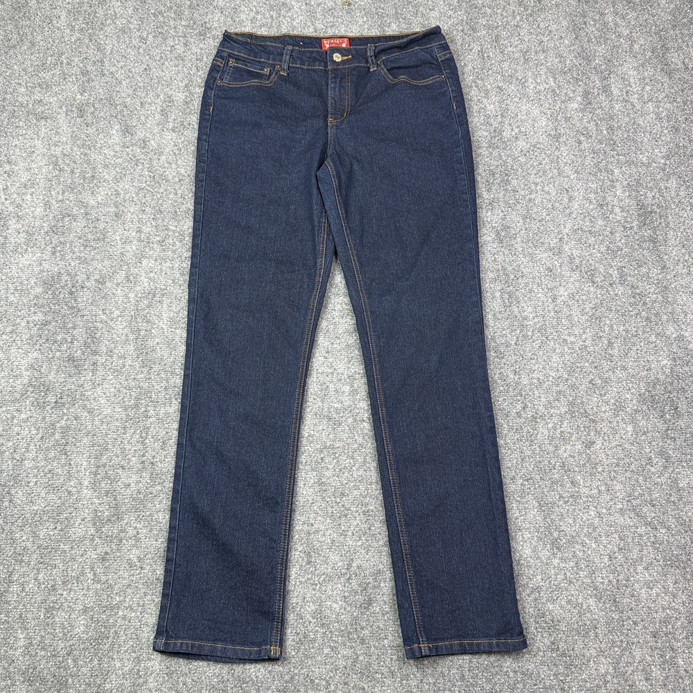 Members Property Jeans Mens Size 32x32 Slim Straight Dark Wash Stretch Denim